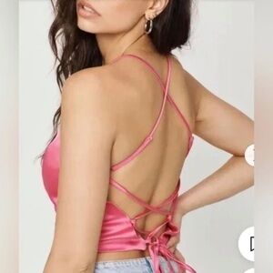 BNWT- Garage- Camisole Cowl Neck Top in Shocking Pink